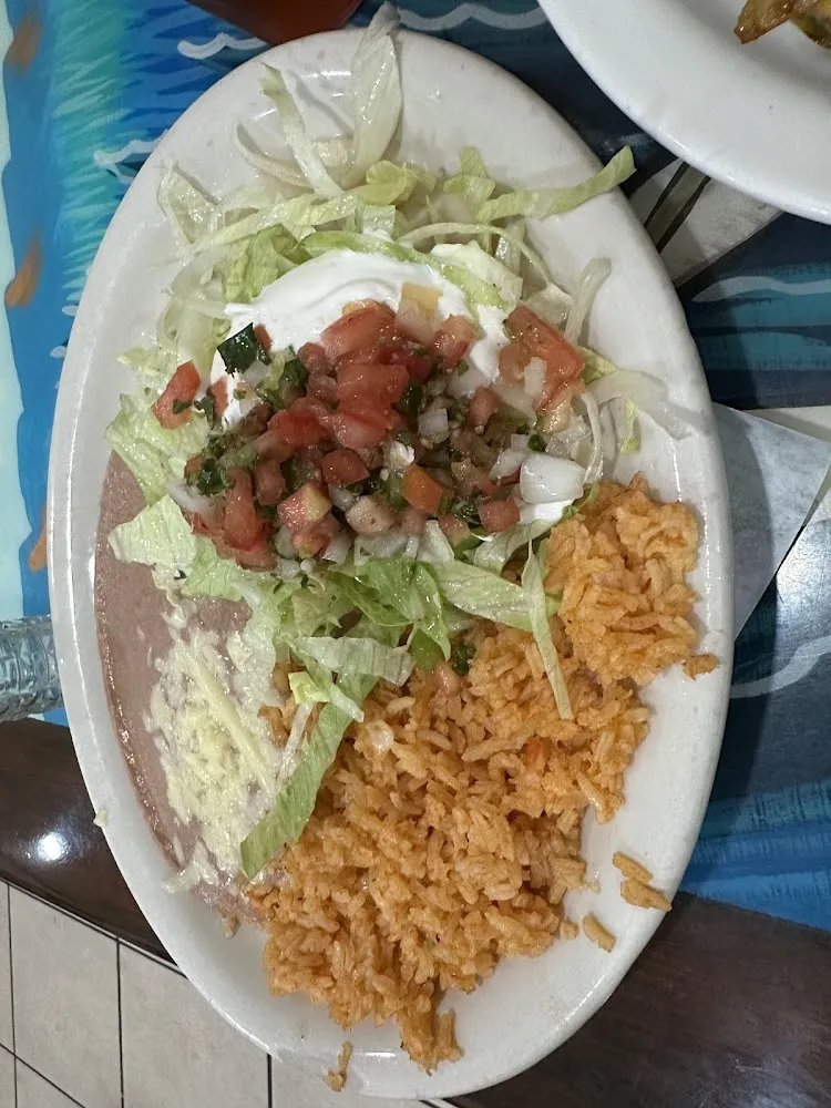 Rice and Beans and Salad
